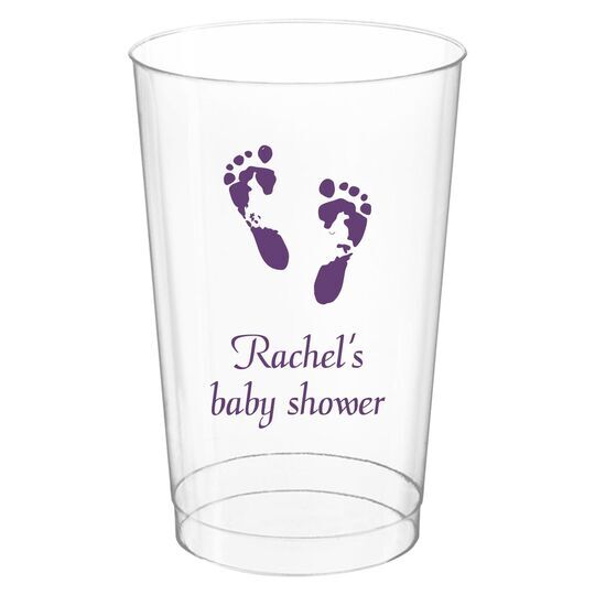 Baby Twinkle Toes Clear Plastic Cups